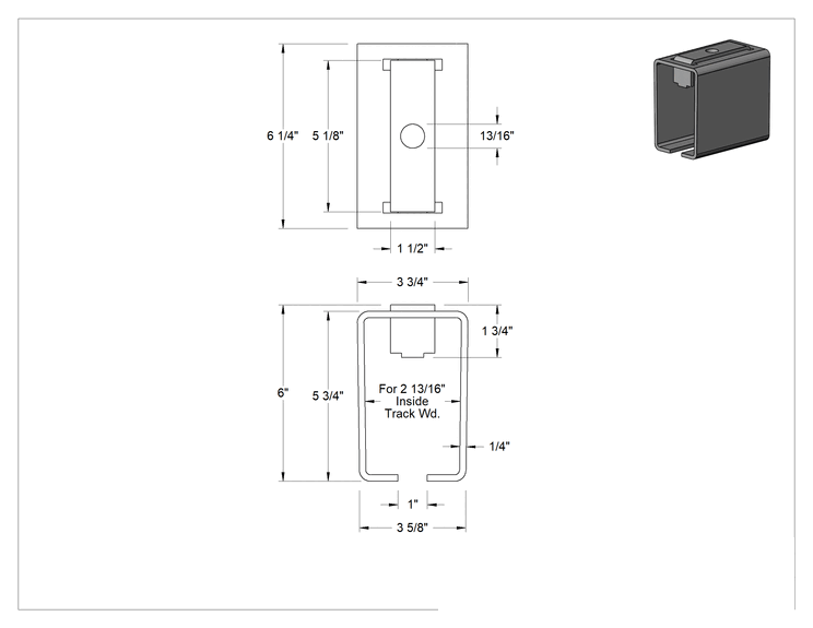 Teknik Çizim - Kaplamalı Çelik Tavan Montajlı Bağlantı Elemanı