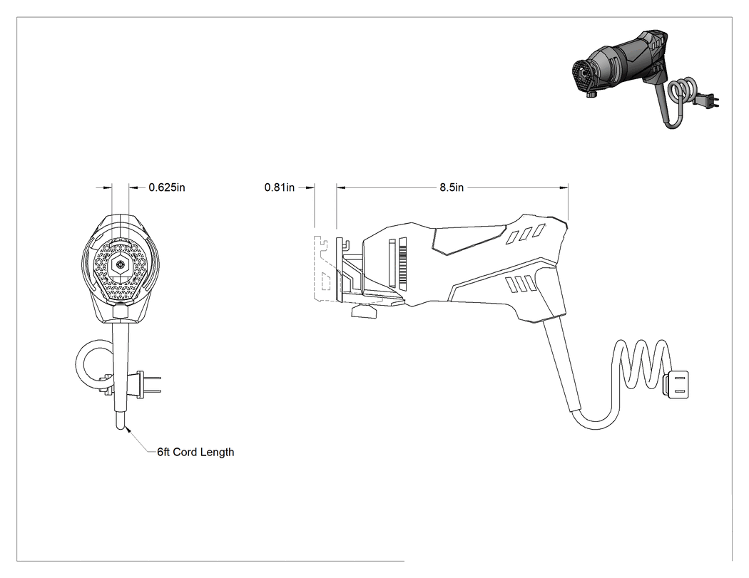 Teknik Çizim - Elektrikli Spiral Testere, RotoZip Model SS355-10