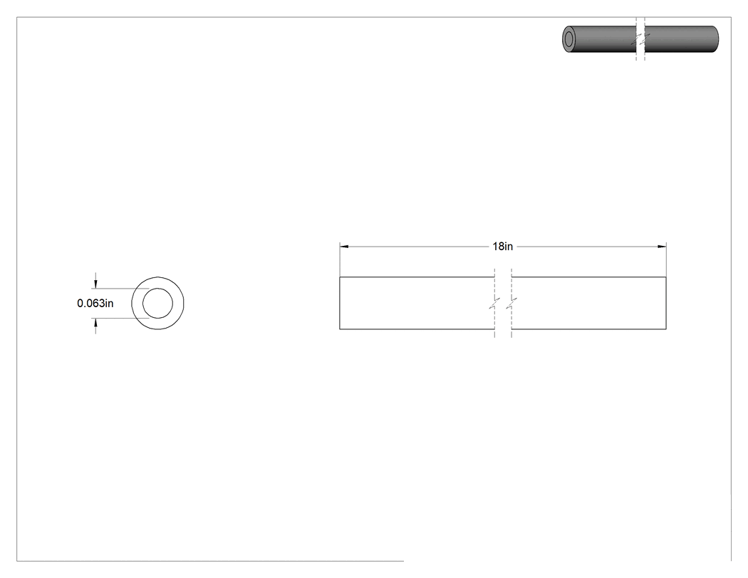 Teknik Çizim - Flux İçeren Yüksek Mukavemetli Lehim Alaşımları, 1/16" Çap, 18 inç Uzunluk