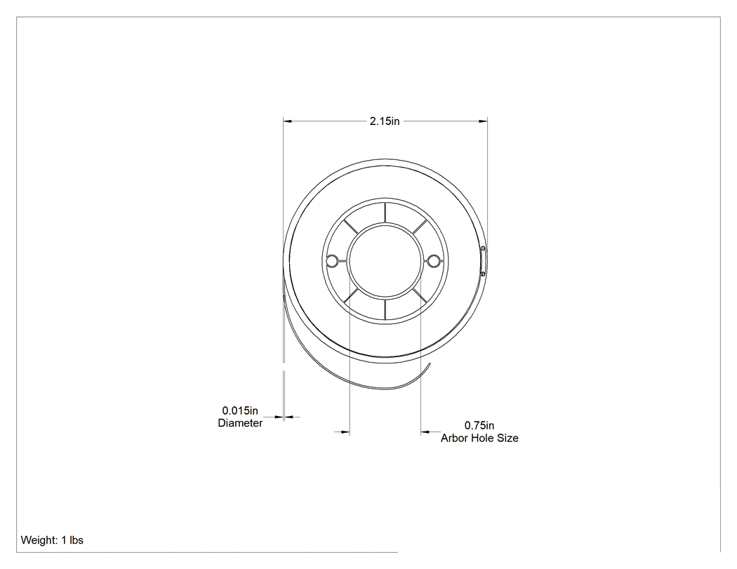 Teknik Çizim - Elektronik Ürünler için Asit Özlü Lehim, SN60Pb40 Bileşimi, 0.015 inç Çap, 1 lb.