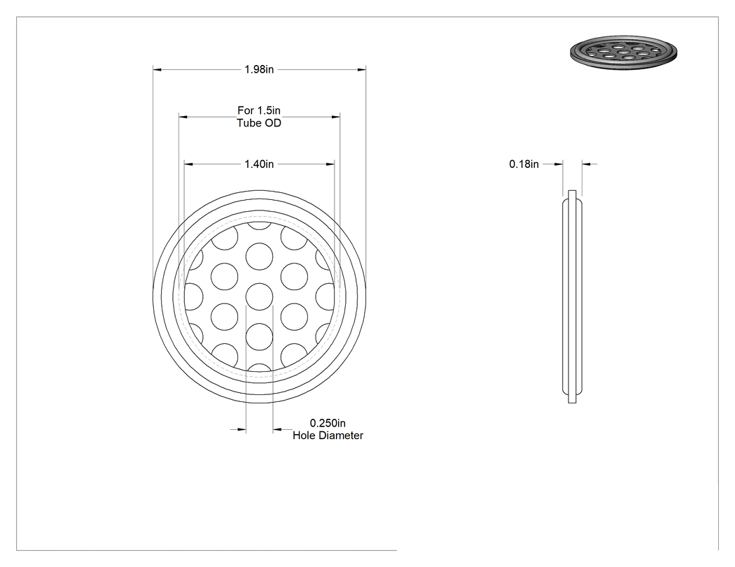 Teknik Çizim - Ultra Kimyasal Dayanıklı PTFE Conta
