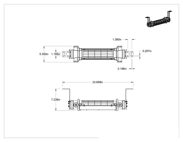 Teknik Çizim - Patlamaya Dayanıklı Boru Şeklinde Makine Işığı