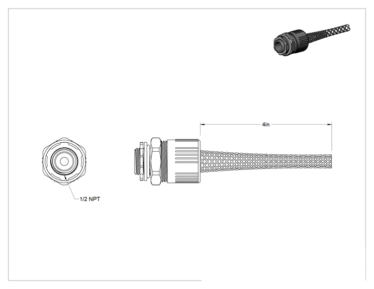 Teknik Çizim - Sure-Grip Plastik Daldırılabilir Kablo Tutucu, 0.19" ila 0.25" kablo dış çapı için, 1/2 Delik Boyutu