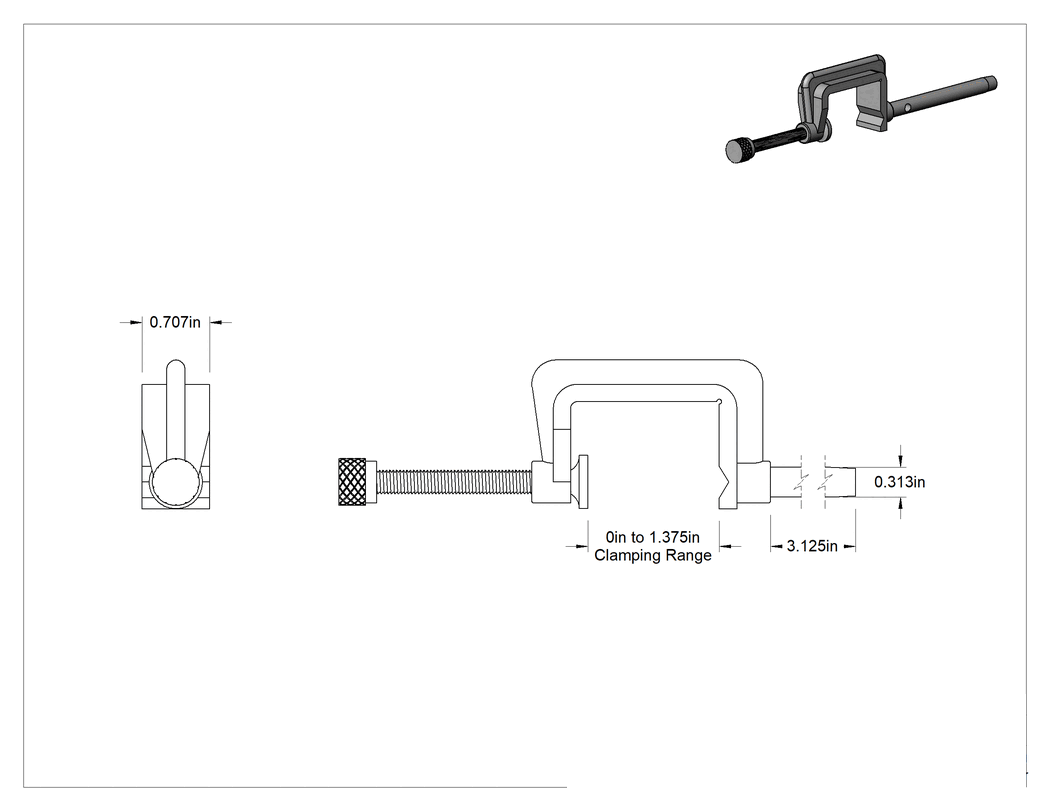 Teknik Çizim - Piston Komparatör Kelepçeleri