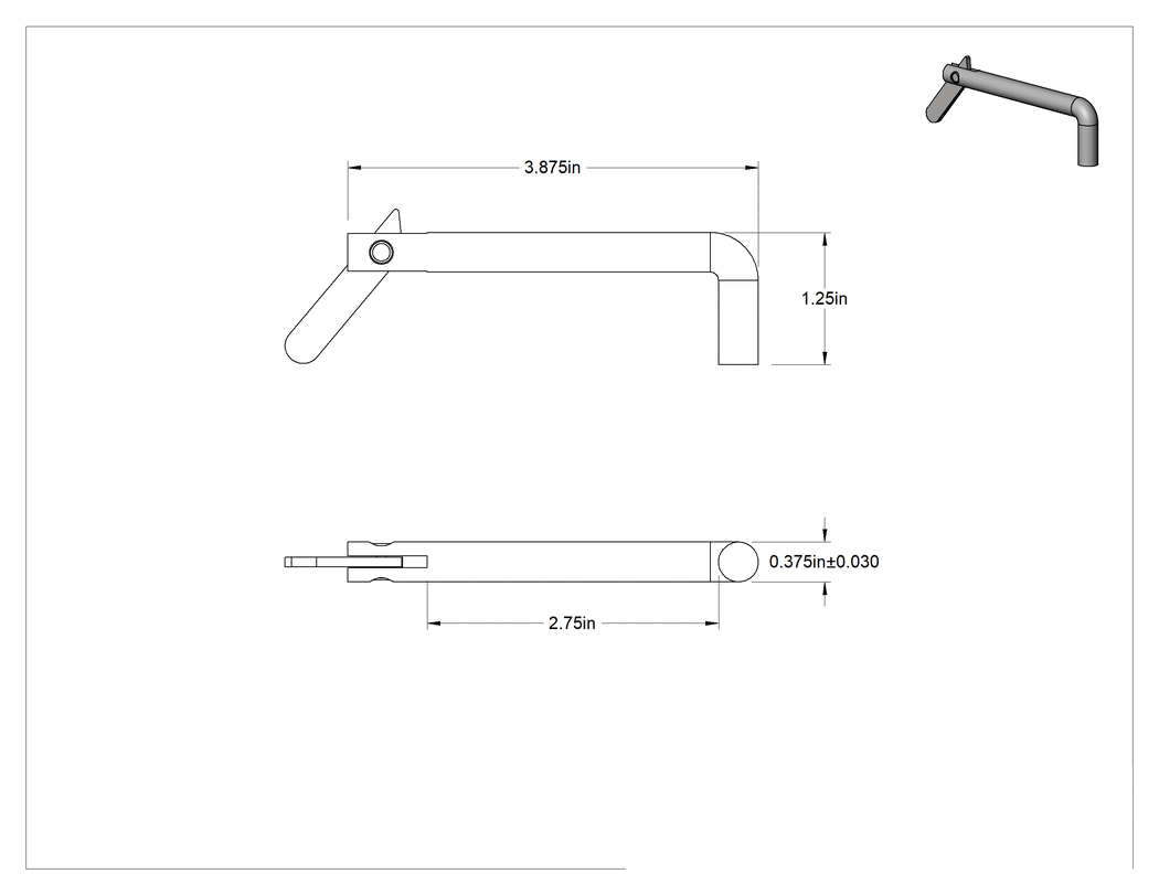 Teknik Çizim - İskele Kilitleme Pimi, Toggle