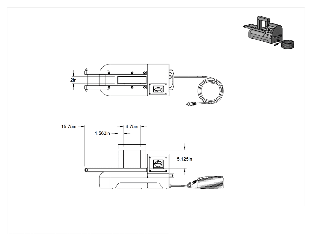 Teknik Çizim - Çapraz Çubuk İndüksiyonlu Rulman Isıtıcı, 15-3/4" dış çap, 4-3/4" genişlikte rulman için
