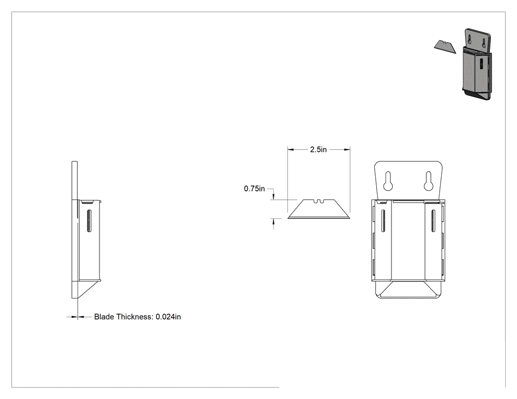 Teknik Çizim - Stanley Numarası 11-700A Maket Bıçağı Bıçakları
