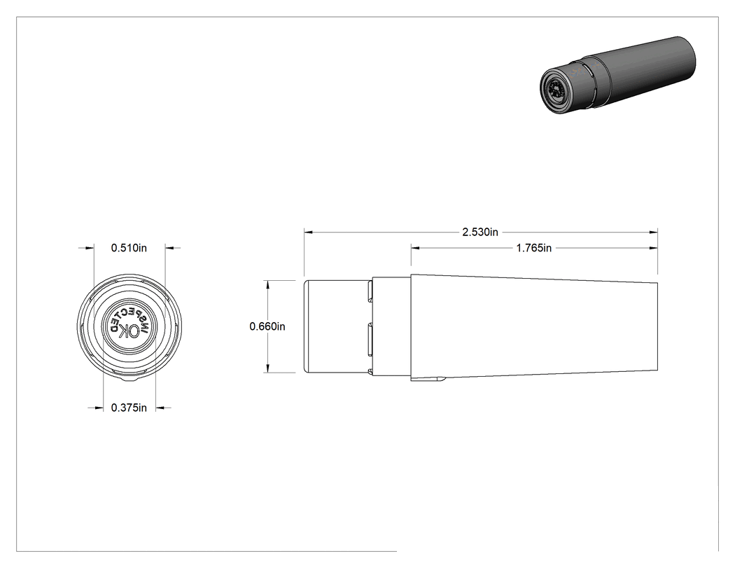 Teknik Çizim - Kontrol Lastik Damgası, Beyaz Mürekkepli, Denetim Tamam Mesajı, 3/8" Çaplı Baskı
