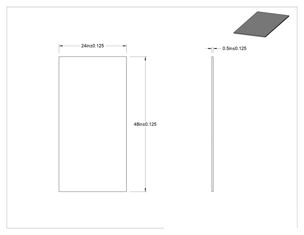 Teknik Çizim - Cdx Sınıfı Kontrplak Levha, 24" x 48" x 1/2"