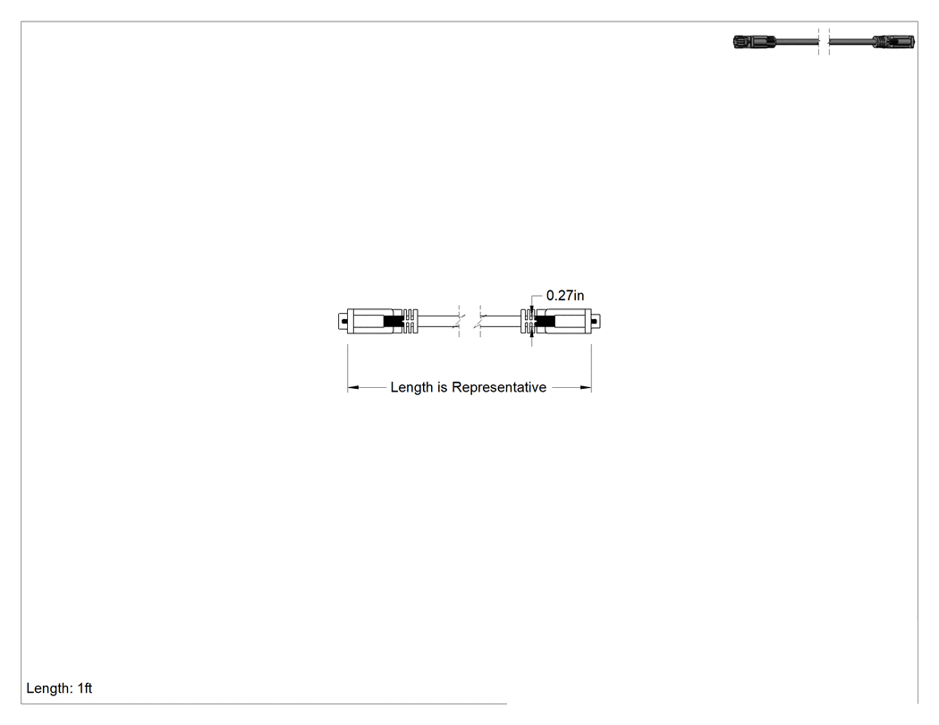 Teknik Çizim - Bilgisayar Kablosu, DB15 Fiş x DB15 Soket, RS-232 Blendajlı, 1 Fit Uzunluğunda