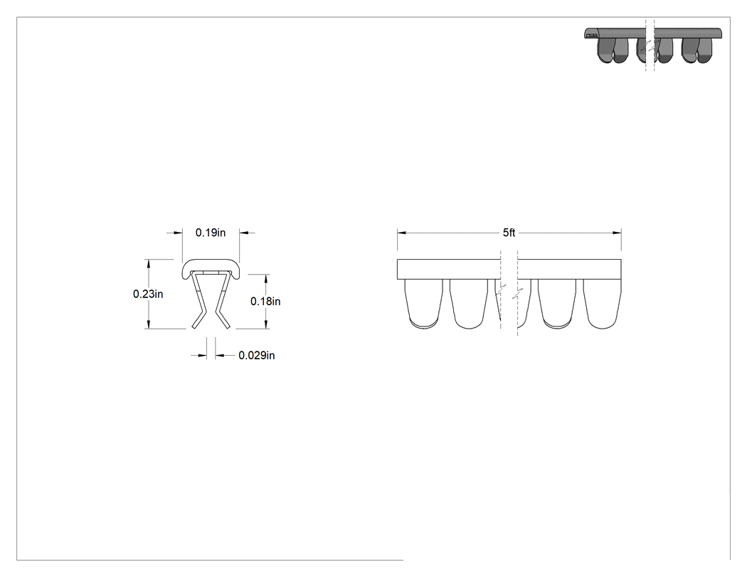 Teknik Çizim - Esnek Paslanmaz Çelik Kenar Çıtası, Yastık, Alternatif Dişler, 1/32" x 3/16" İç, 5' Uzunluk