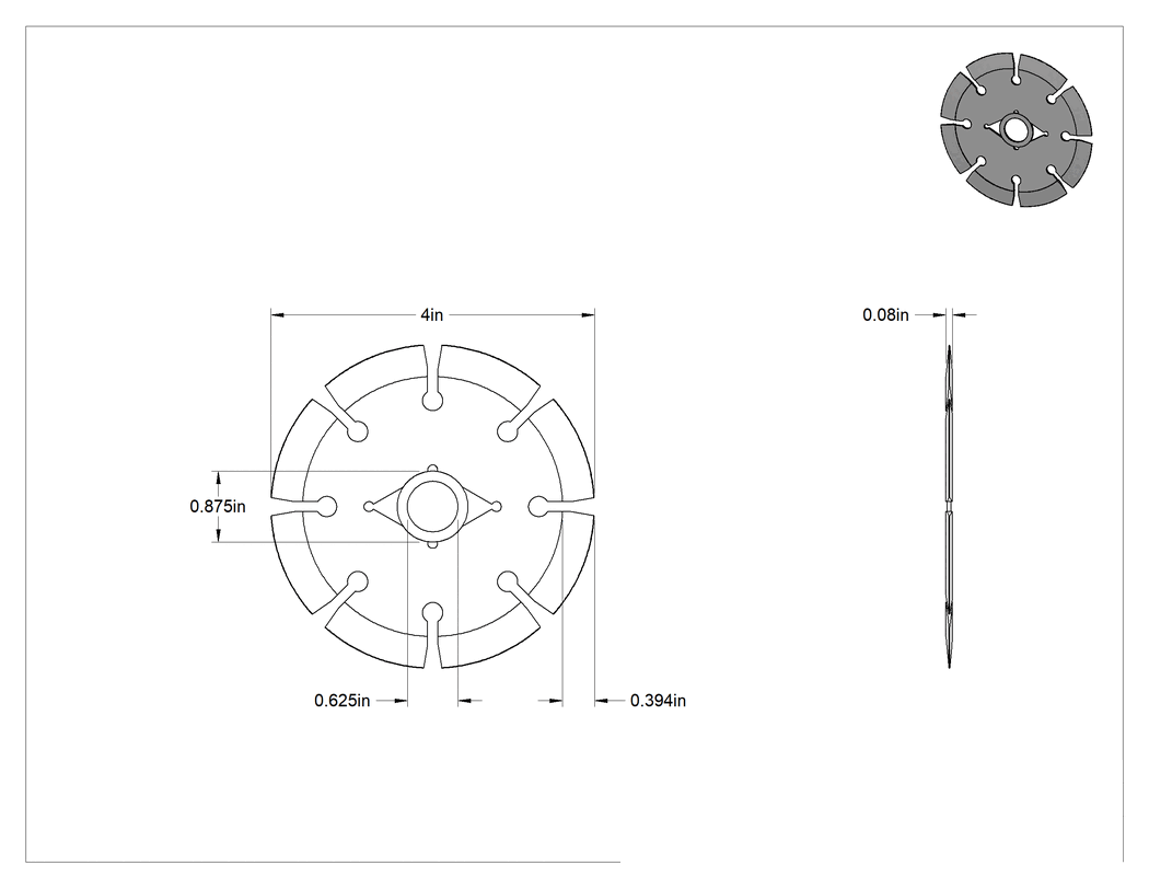 Teknik Çizim - Duvar ve Taş Kesme Testere Bıçağı, 4" Çaplı Hızlı Kesim Dairesel
