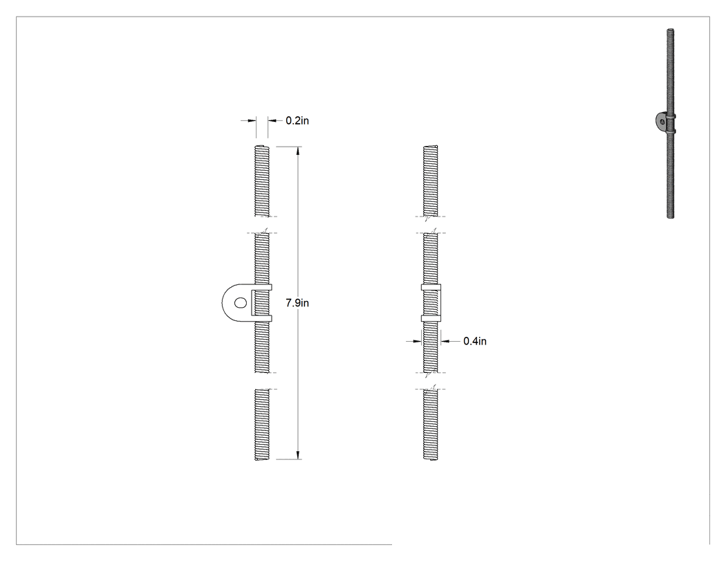 Teknik Çizim - 7.9 Yüksekliğinde Metal Oynak Stick Aktüatör, Limit Anahtarı için