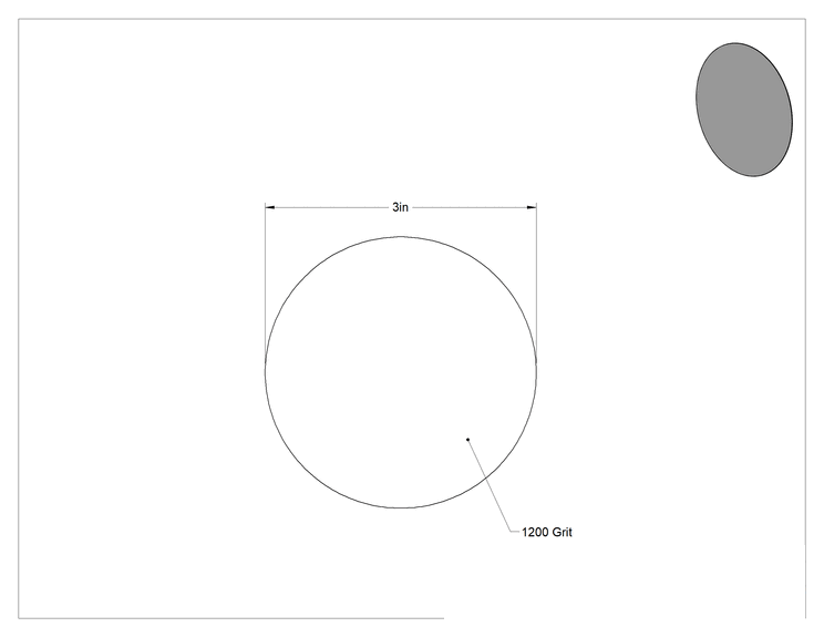 Teknik Çizim - Cırt Cırtlı Zımpara Diskleri, 3" Çap, 1200 Kum