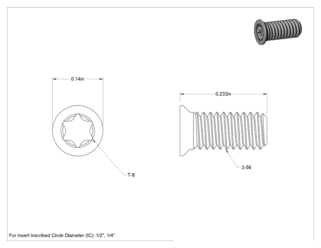 Teknik Çizim - S Serisi Dönen Karbür Uç Tutucu için Ts-25.45-6M2 Torx Vida