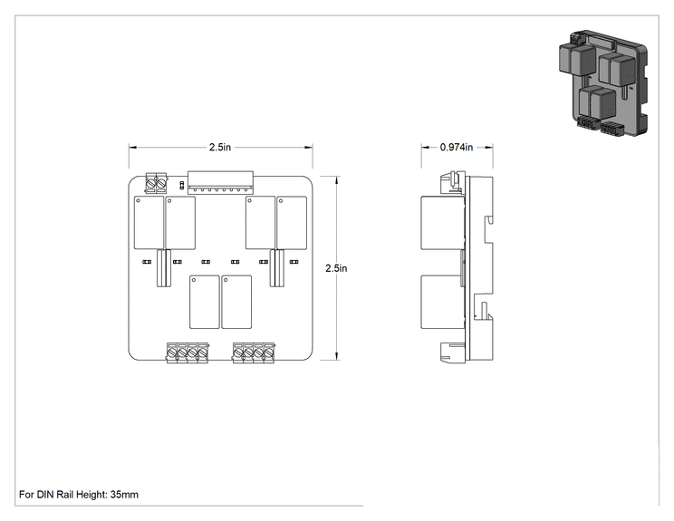 Teknik Çizim - Minyatür PLC için Çıkış Dönüştürücü