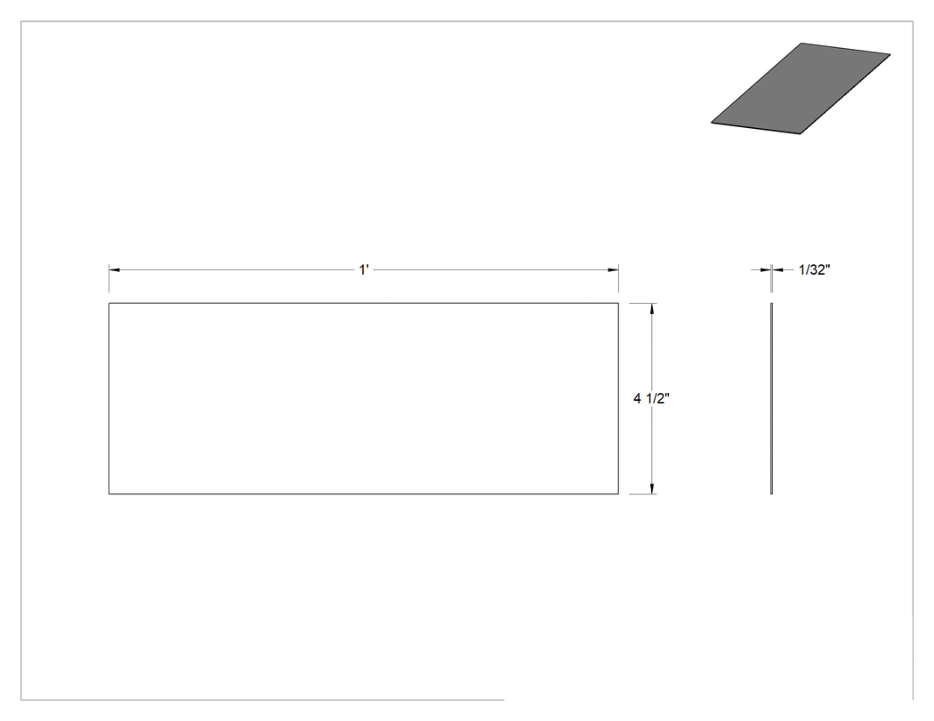Teknik Çizim - Ölçüye Göre Kesilen Yapışkan Sırtlı Tampon, 4-1/2" Genişlik x 1/32" Yükseklik, Siyah