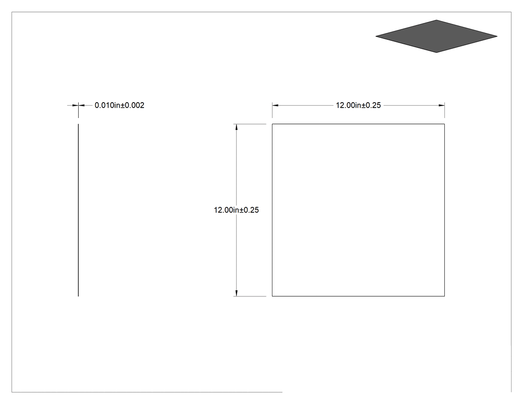 Teknik Çizim - Alev Geciktirici Garolite G-10/FR4 Levha, Çok Amaçlı, Aşınmaya Dayanıklı, 12" x 12", 0.01 inç Kalınlık, Sarı
