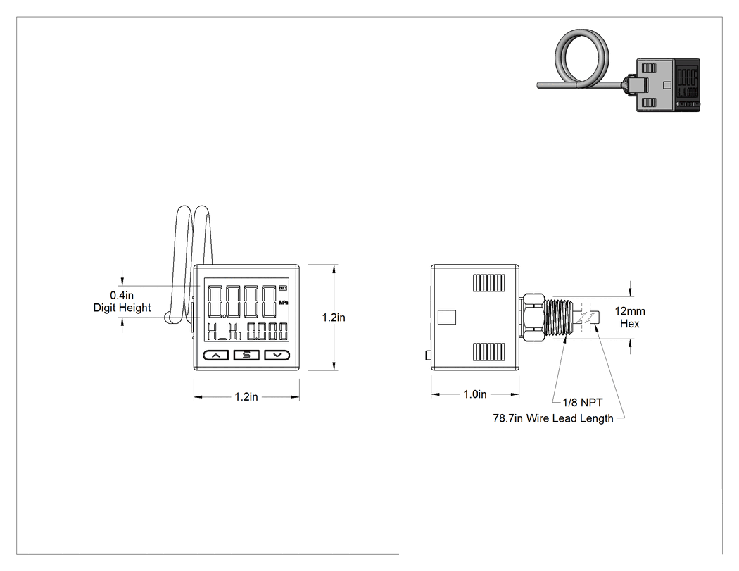 Teknik Çizim - Basınçlı Hava için Elektronik Vakum Anahtarları