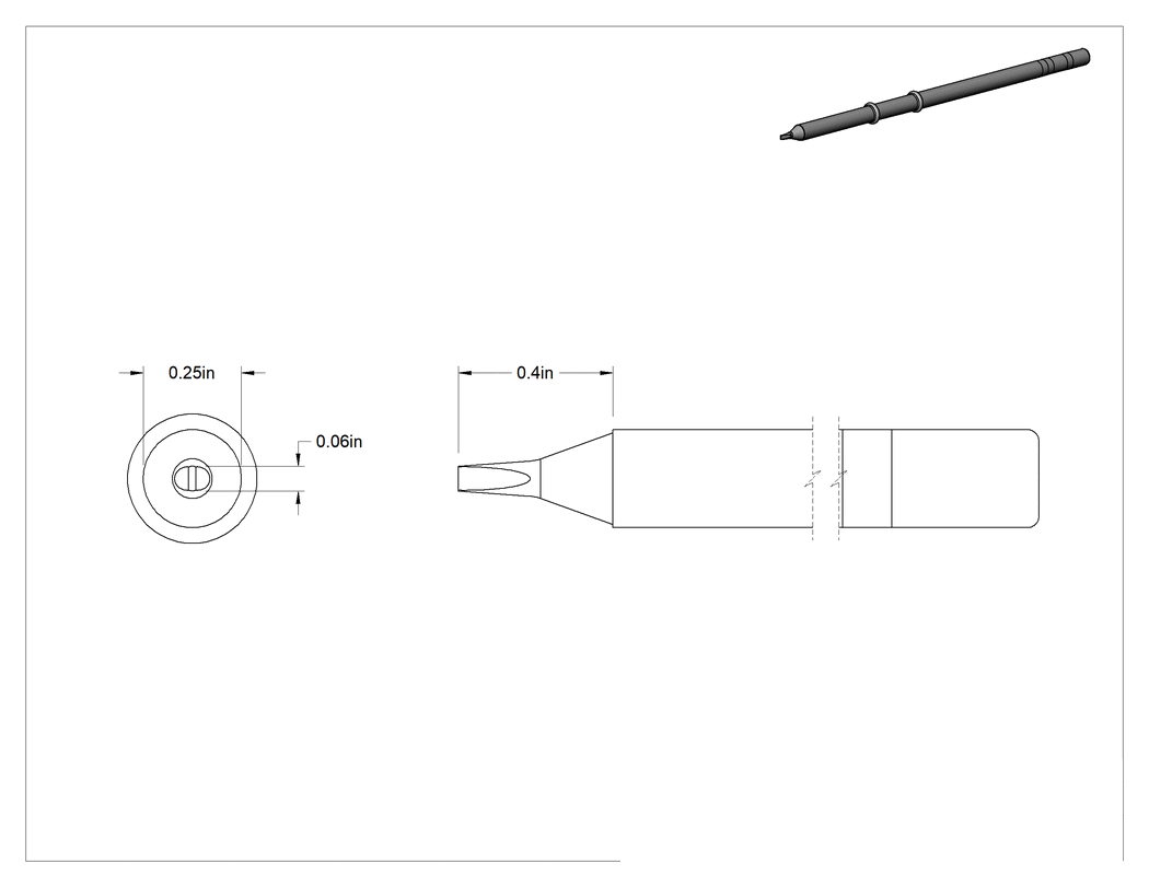 Teknik Çizim - Hakko Model Numarası, T15-D16 Lehim İstasyonları için Lehim Havyası Ucu