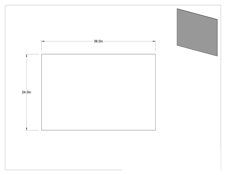 Teknik Çizim - Kuru Silme Tahtası, T, -Yivli Çerçeveleme için 36" Genişlik x 24" Yükseklik