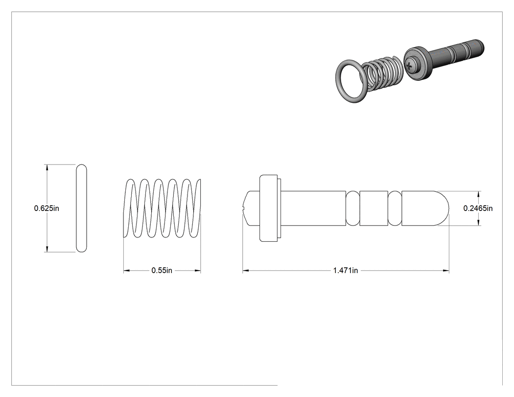 Teknik Çizim - Kingston Model 251-30-Kit Valf Tamir Kiti