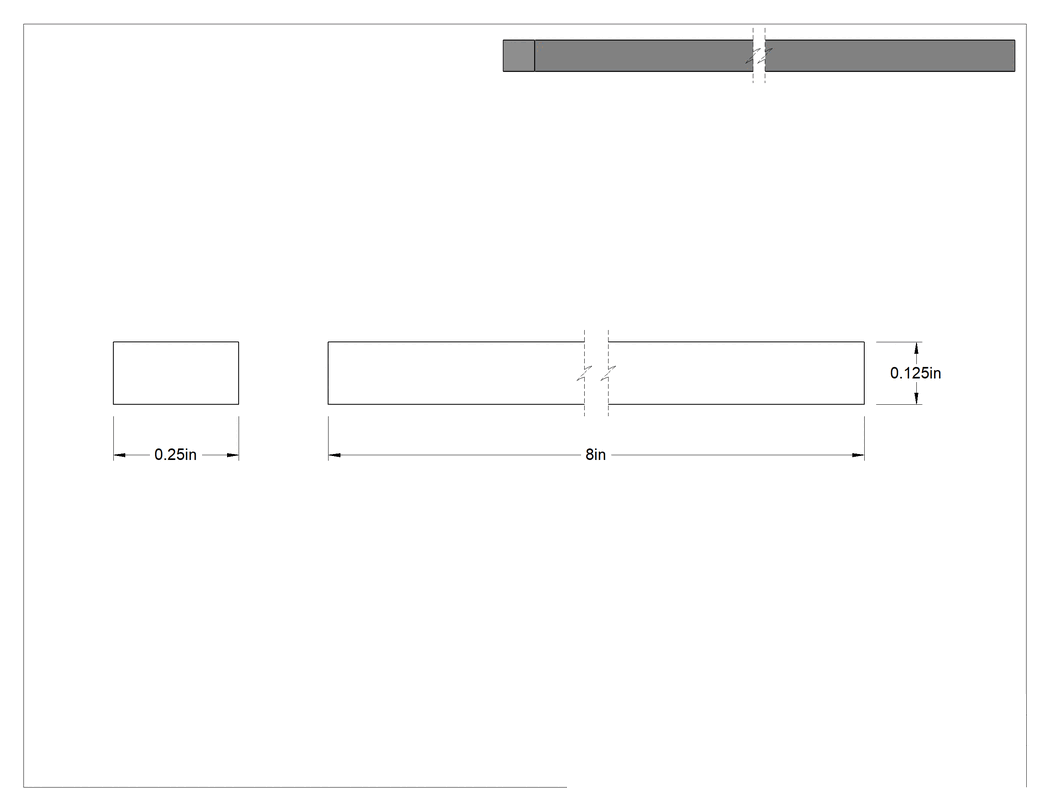 Teknik Çizim - Karbür Törpü, Dikdörtgen, 8 inç Uzunlukta x 1/4 inç Genişlikte x 1/8 inç Kalınlıkta, 60 Kum