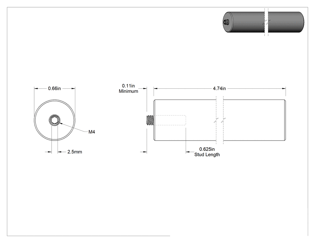 Teknik Çizim - Kompozitler için M4 Boyutlu Press-Fit Dişli Ekler için Montaj Aleti