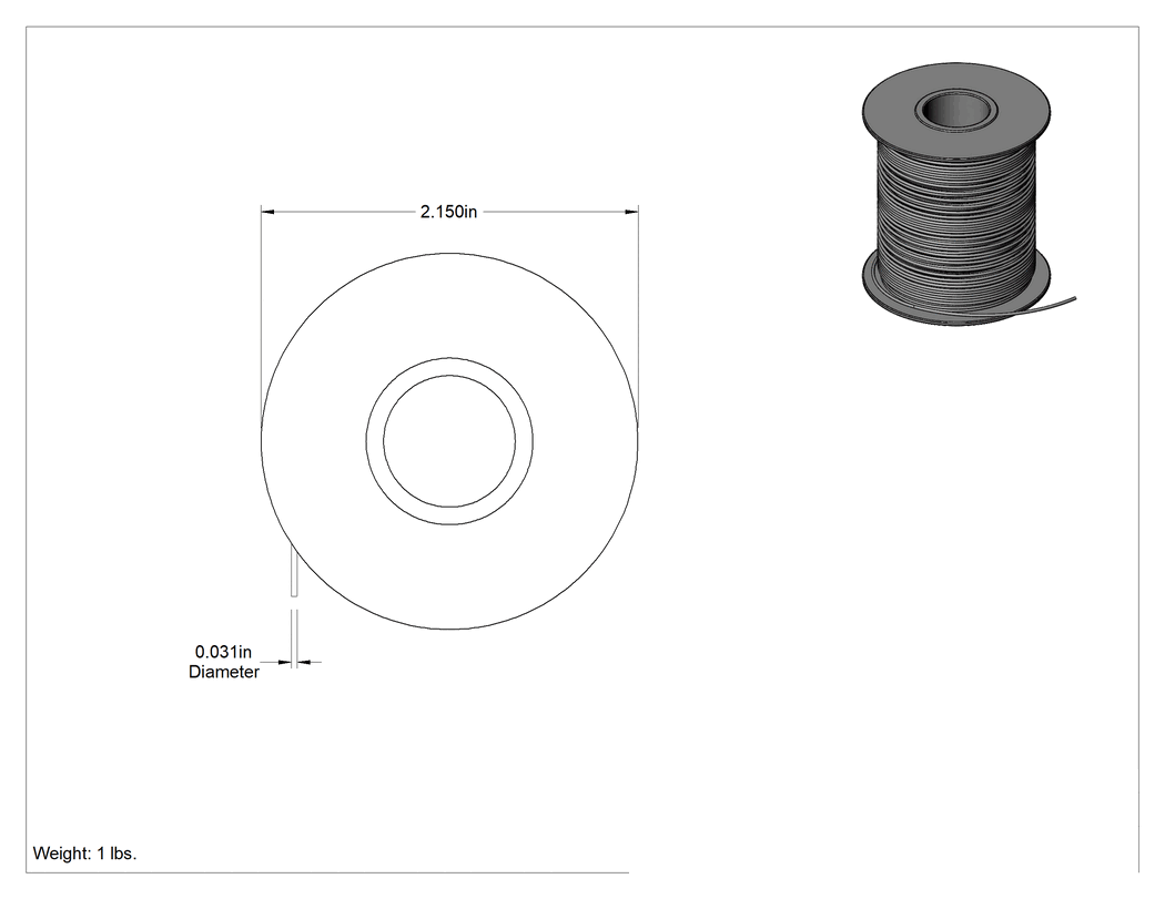 Teknik Çizim - Makine Lehimleme için Lehim, 0.031" Çap, 1 lb.