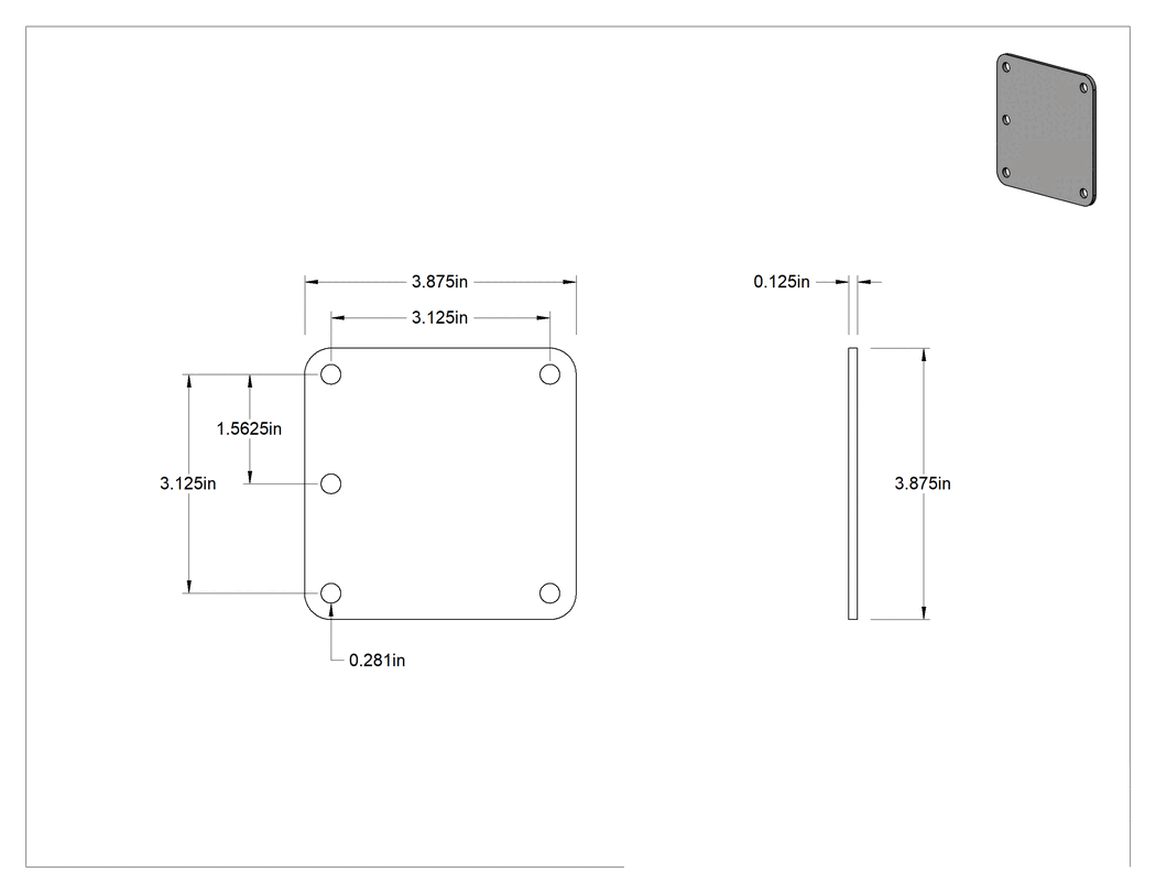 Teknik Çizim - 2-1/2" Genişlik x 2-1/2" Derinlik Toza Dayanıklı Kablolama Kanalı Kapağı