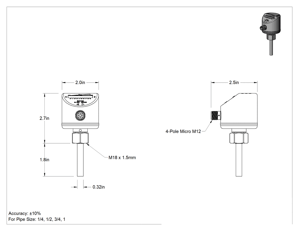 Teknik Çizim - Gömme Montajlı Elektronik Akış Anahtarları, Bir adet Dijital NPN Sinyal Çıkışlı