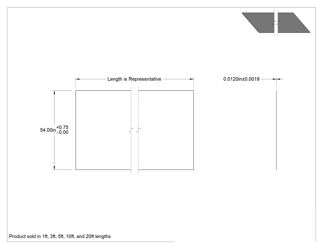 Teknik Çizim - Şeffaf, Elektrostatik Yük Dağıtıcı PVC Film, 0.012" Kalınlık x 54" Genişlik