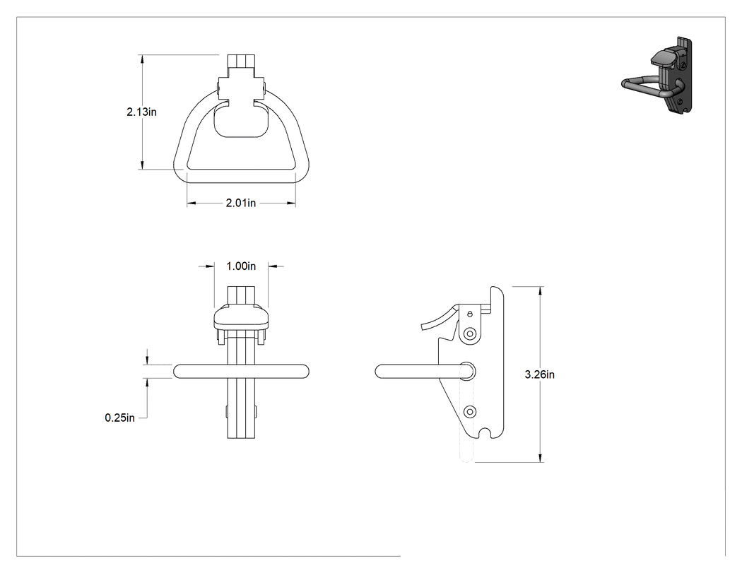 Teknik Çizim - E-Track Bağlama Halkaları