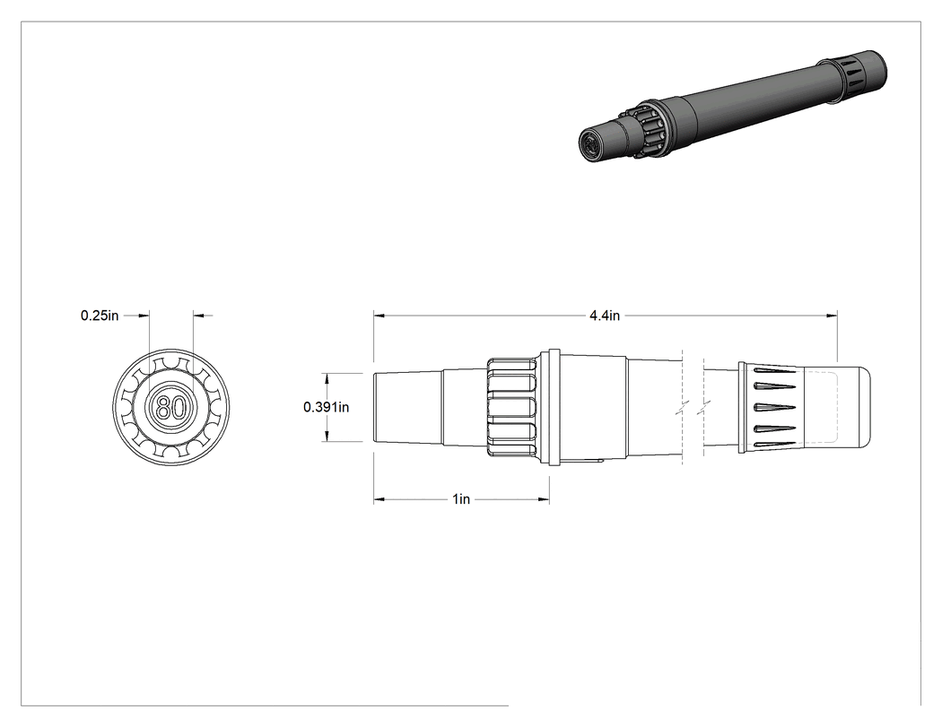 Teknik Çizim - Kontrol Lastik Damgası, Beyaz Mürekkepli, 08 numara, 1/4" Çap Baskı