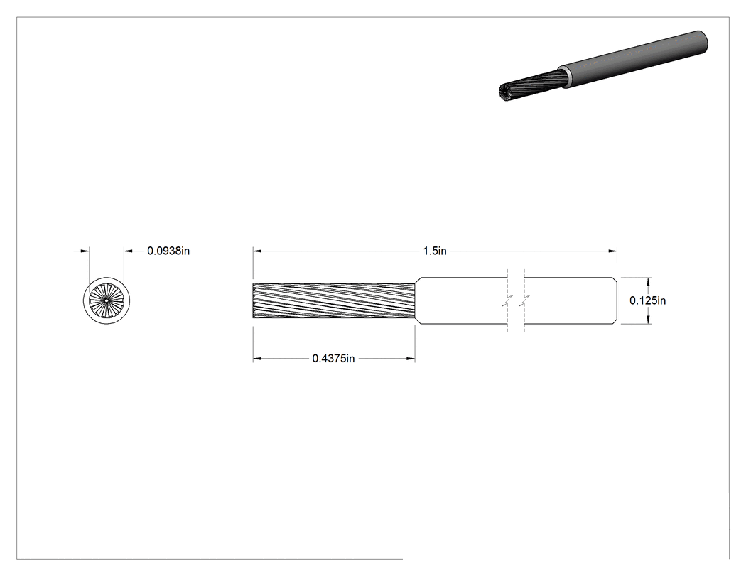 Teknik Çizim - 1/8" Çaplı Şaftlı Karbür Freze Ucu, Düz Kesici Silindir, Ticaret No. Sb-42, Tek Kesim