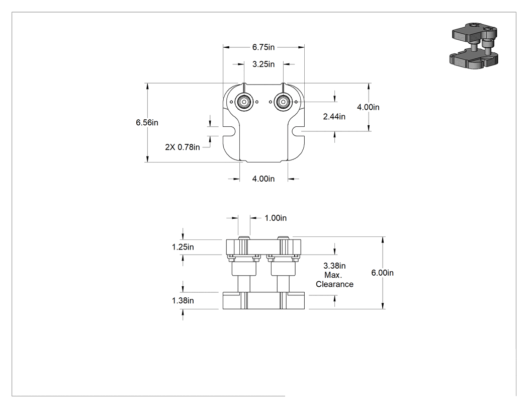 Teknik Çizim - Presler için Ağır Hizmet Tipi Pafta Seti, 6-9/16" Uzunluk x 6-3/4" Genişlik