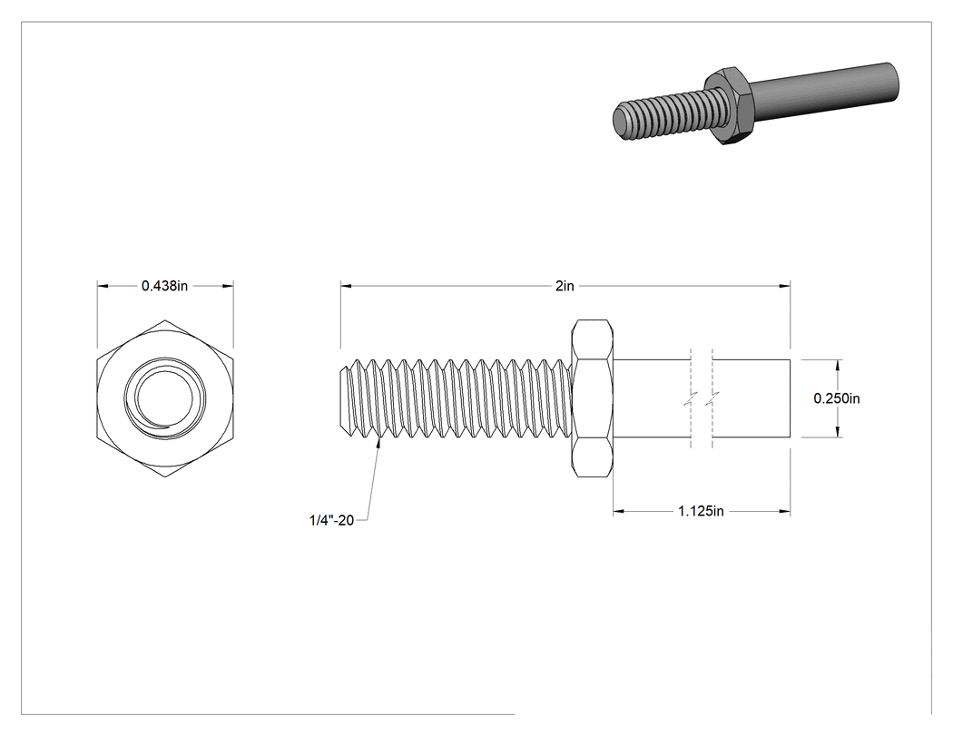 Teknik Çizim - 7/8" Uzunlukta Şaft, 1/4"-20 Mil Deliği Boyutu için Metaller için Kauçuk Yastıklı Aşındırıcı Taşlama Ucu