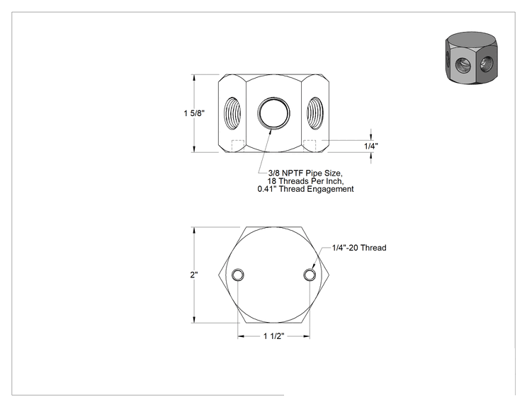 Teknik Çizim - Hidrolik Krikolar için Kompakt Manifold