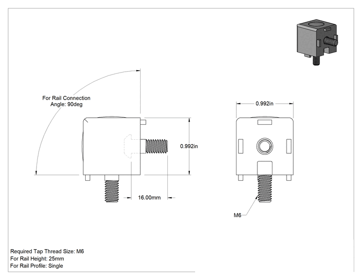 Teknik Çizim - T-Yivli Çerçeve Yapısal Braket, 25 mm için Dış Köşe Braketi, 4 Yuvalı Ray, Gümüş