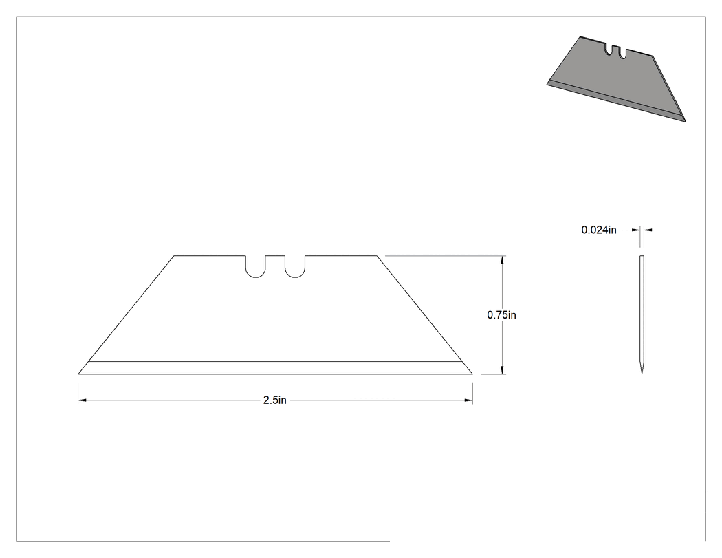 Teknik Çizim - Stanley Numara 11-921 Maket Bıçağı Bıçakları