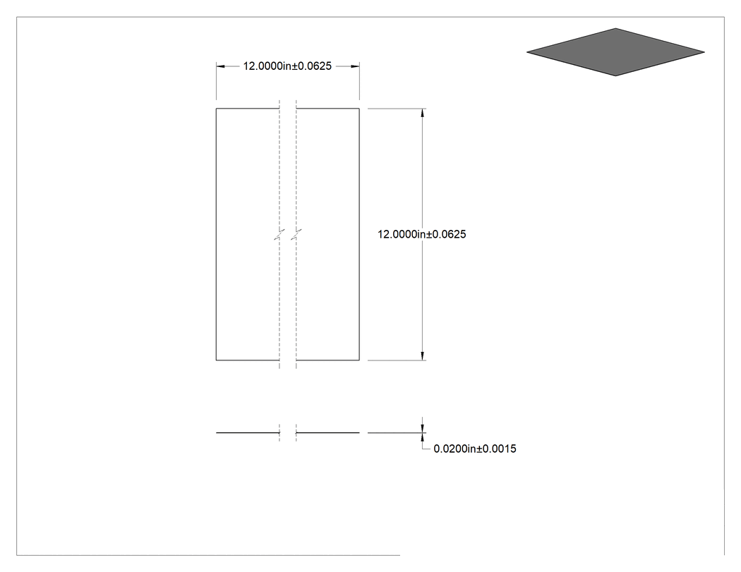Teknik Çizim - Çizilmeye Dayanıklı, Kolay Şekillendirilebilir PETG, 12" x 12" x 0.02"