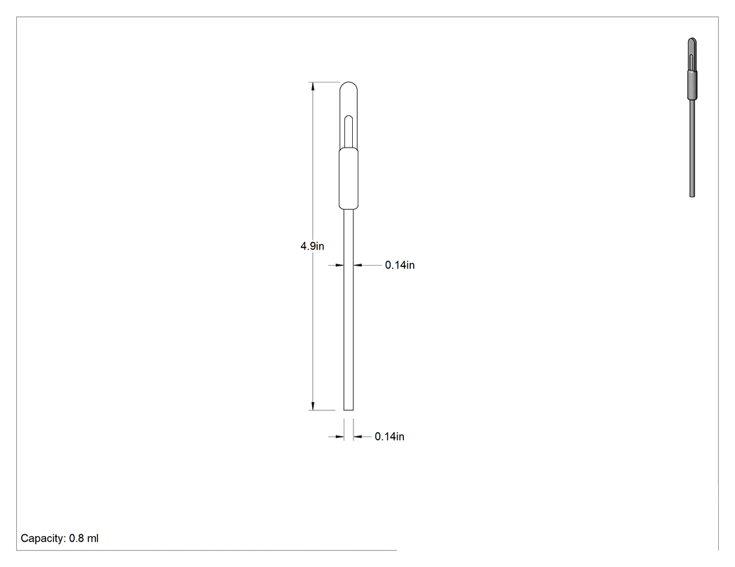 Teknik Çizim - Ampul Damlatıcılar, Kürekli, 0.8 ml Kapasite