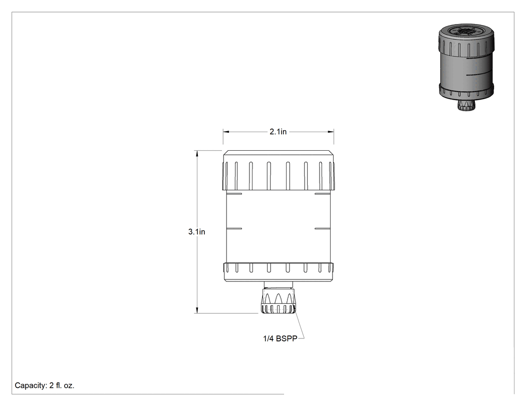 Teknik Çizim - Gres Dolgulu Ayarlanabilir Akışlı Gres Dağıtıcı, Mobil XHP 221, 2 oz. Kapasite