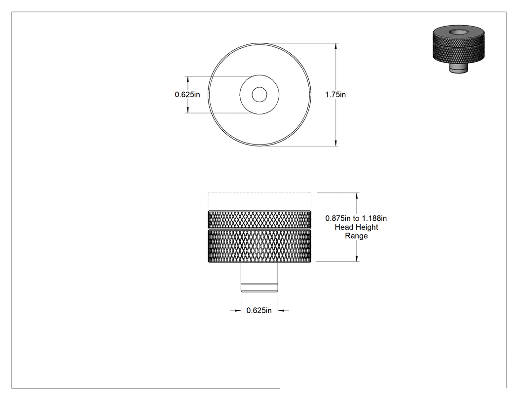 Teknik Çizim - 7/8" ila 1-3/16" Ayarlanabilir. Kaynak Fikstür Masası için Yüksek Başlıklı Yükseltici