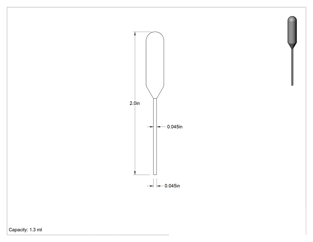 Teknik Çizim - Ampul Damlatıcılar, İnce Uçlu, 1.3 ml Kapasite
