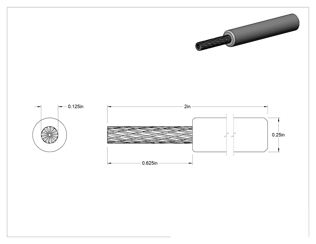 Teknik Çizim - 1/4" Çaplı Şaftlı Karbür Freze Ucu, Düz Kesici Silindir, Ürün No. Sb-12, Çift Kesimli Diş