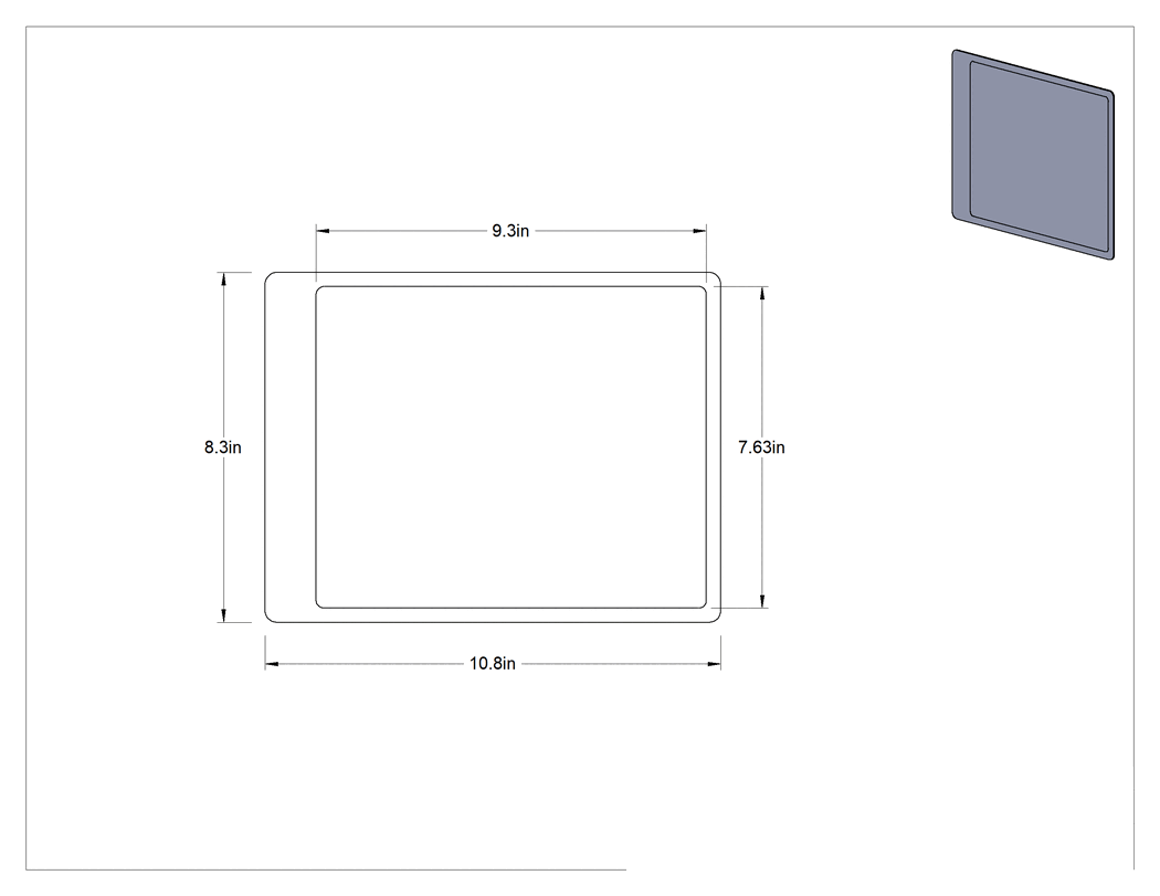 Teknik Çizim - Sayfa Büyüteci, 7-5/8" Uzunluk x 9-1/4" Genişlikte Lens