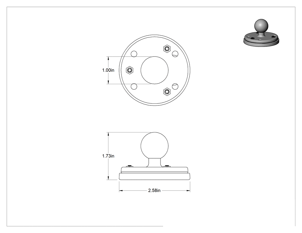Teknik Çizim - 1-3/4" Yüksekliğinde Manyetik Taban, Top Tutucu Konumlandırma Kolu için