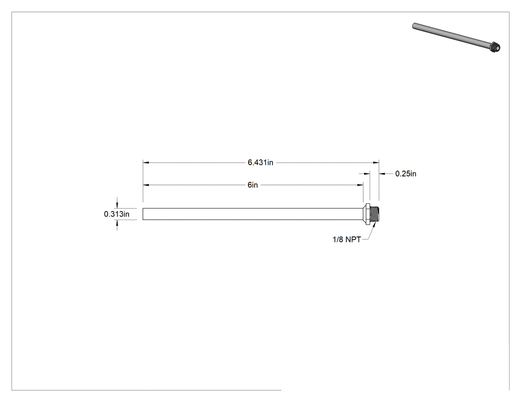 Teknik Çizim - Chip-Guard Tabanca Üfleme Tabancası için 6" Uzunlukta Uzun Menzilli Nozul