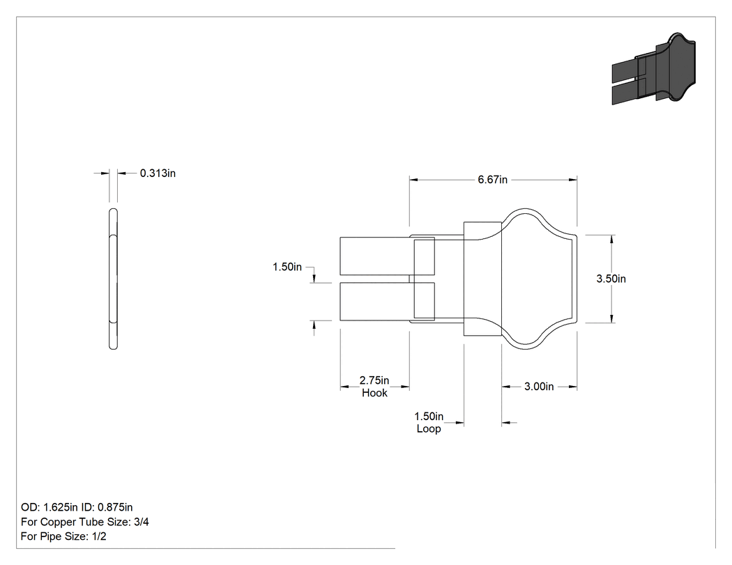 Teknik Çizim - Hızlı Montajlı Fiberglas Boru Yalıtımı, 45 Derece Dirsekler için, 3/8" Kalınlığında Duvar, 7/8" İç Çap